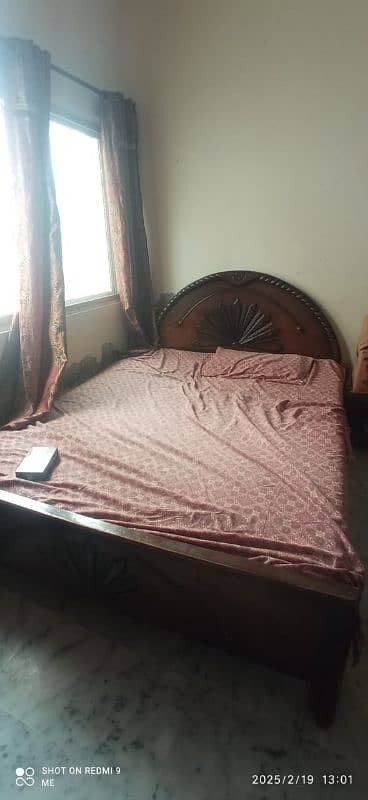 wooden double bed 2