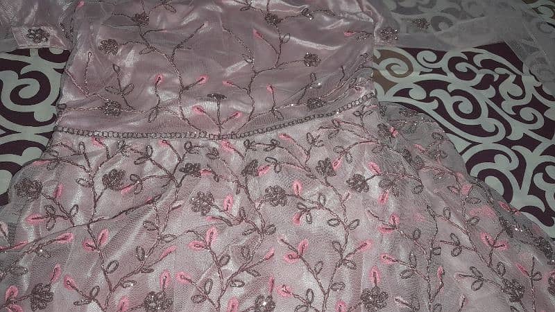 pink fancy maxi with dupatta 3