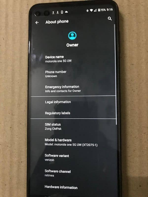 Motorola one 5g, 4GB, 128GB, non pta 4