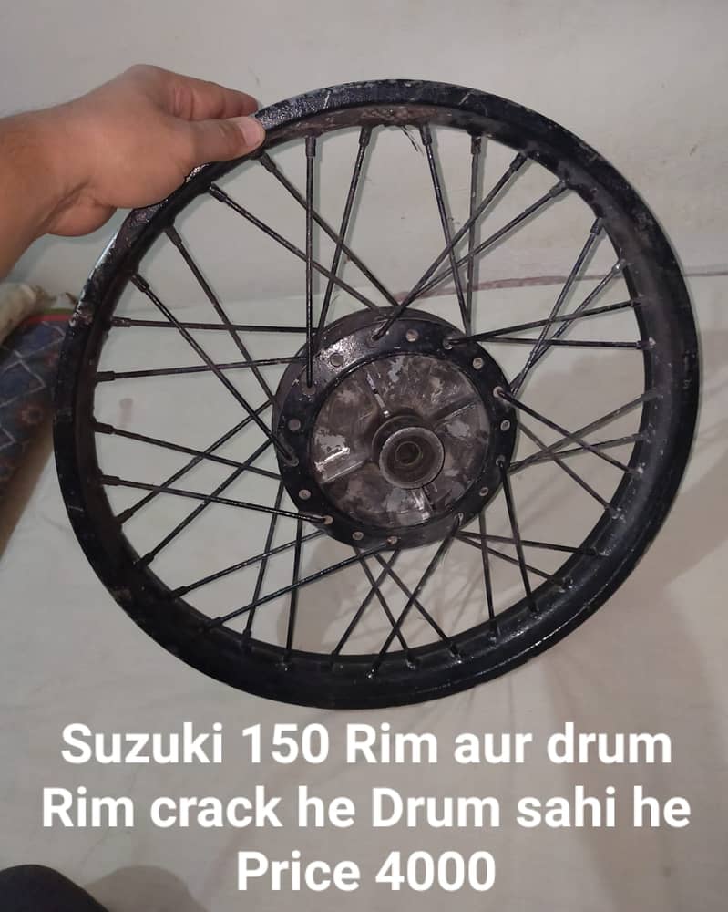 Suzuki 150 Drum Tyre aur parts 0