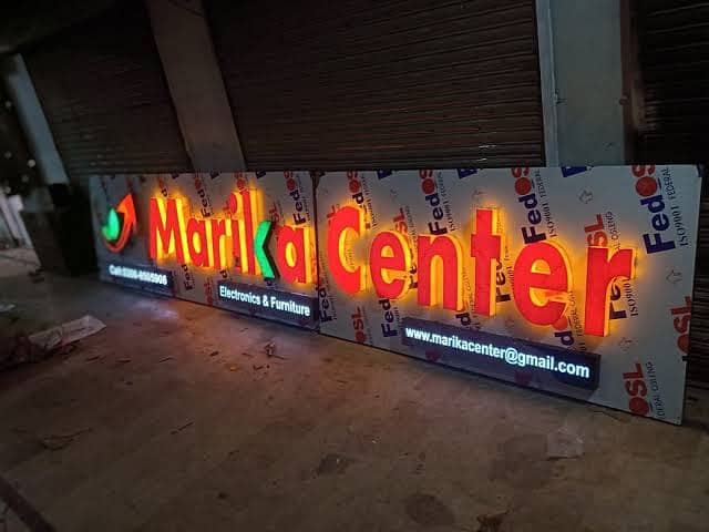 LED Sign Board Design, Acrylic LED Sign Boards Design, Flex Priniting 8