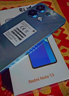 Redmi  Note 13 with box charger , Blue color