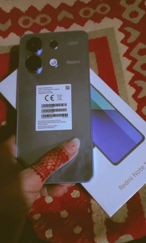 Redmi  Note 13 with box charger , Blue color 1