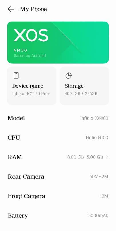 infinix hot 50 pro+ 1