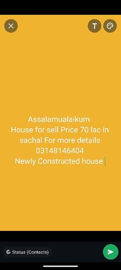 House for sale in Sachal colony