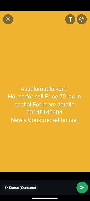 House for sale in Sachal colony 0