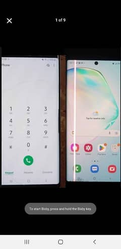 Two mobile phone note 10 plus and note 9