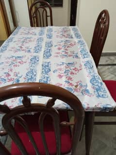 Dining table along with 4 chairs