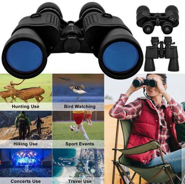 Durable Metal & Rubber Binoculars 1 Pc for outdoor adventures 4