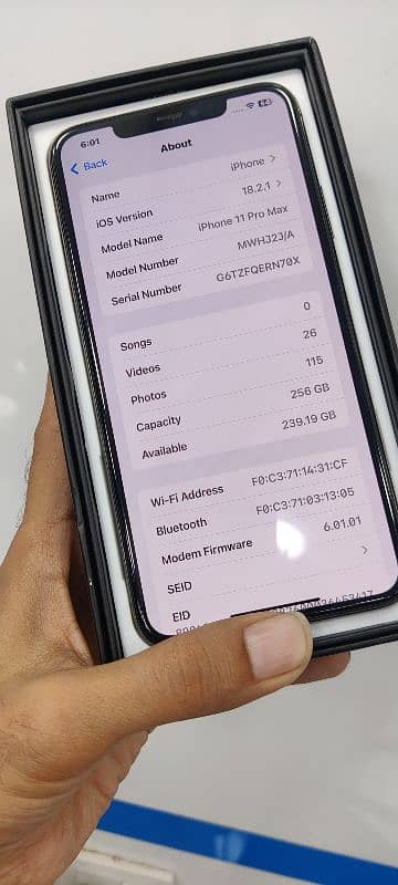 iphone 11 Pro Maxx 256 GB PTA approved with box VIP PRICE 3