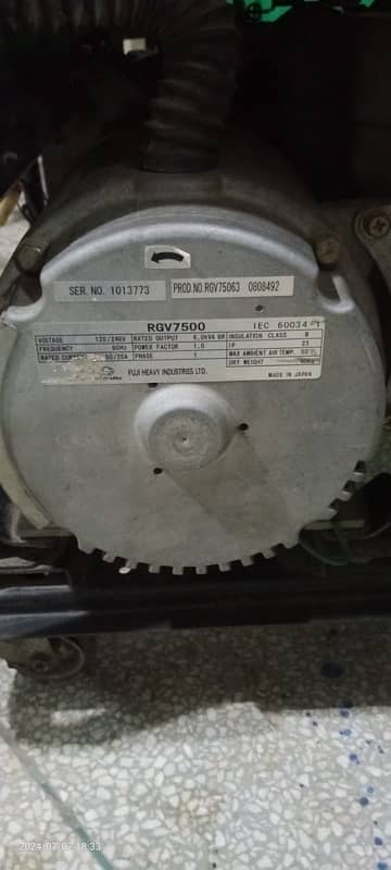 6 kilowatt Generator subaru robin generator RGV 7500 1