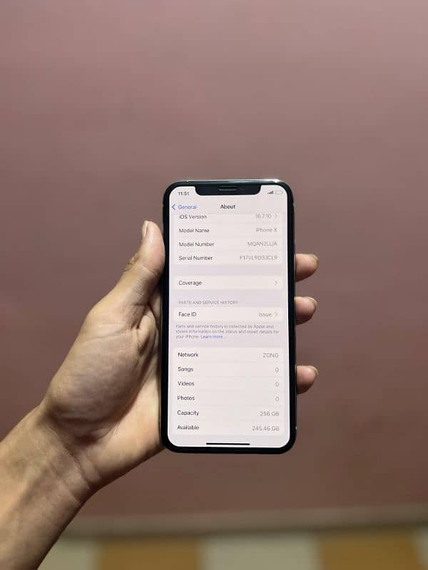 iphone X 256 GB PTA APPROVED 2