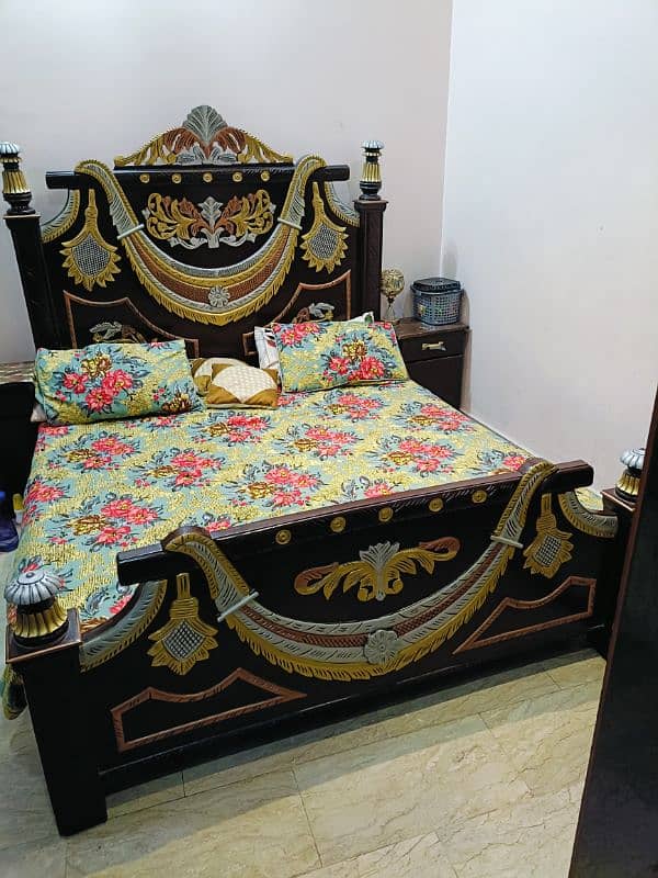 Wooden Bed best condition 1