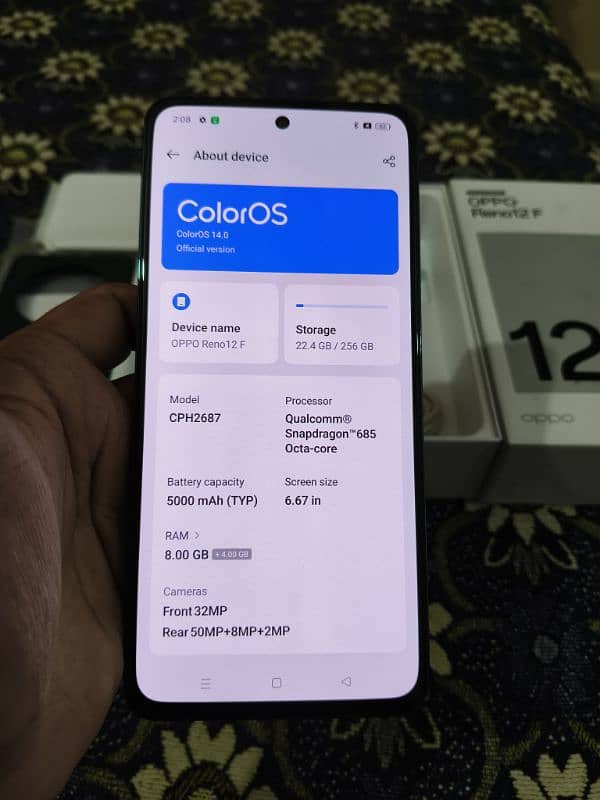 OPPO Reno 12F 8+8/256gb With Full Box 2