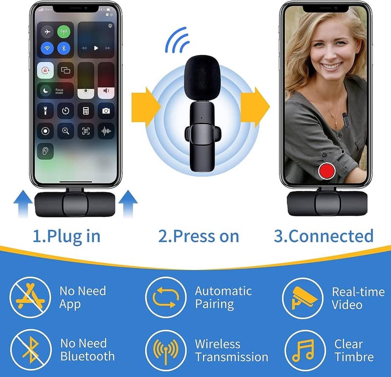 K9 Dual Wireless Lavalier Microphone. Designed for both USB Type-C and 0