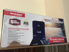 Inverex solar inverter VeyronII 2.5Kw (2500-24) 5 Years Warranty card