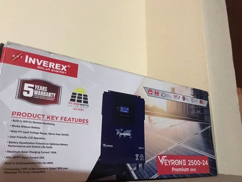 Inverex solar inverter VeyronII 2.5Kw (2500-24) 5 Years Warranty card 4