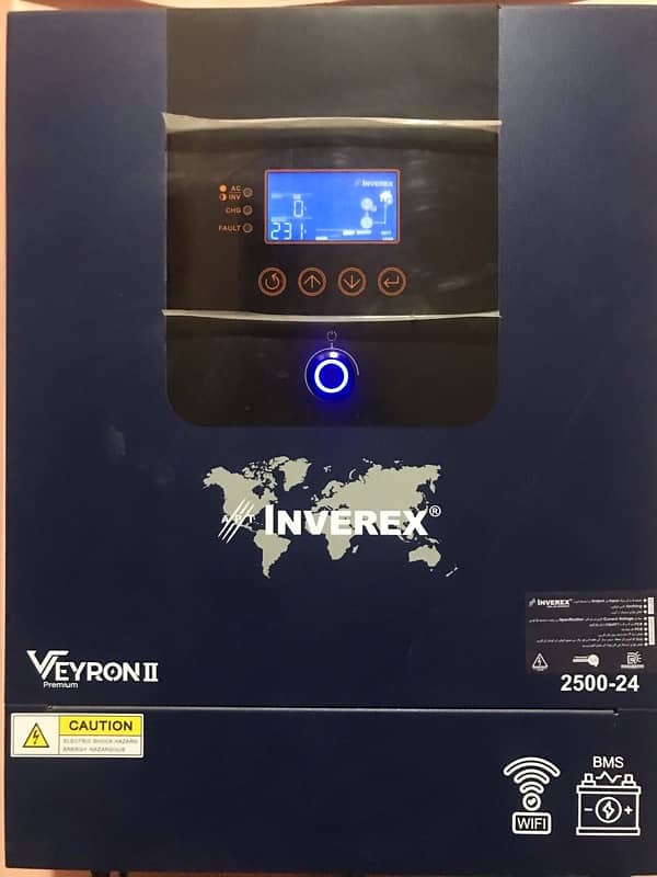 Inverex solar inverter VeyronII 2.5Kw (2500-24) 5 Years Warranty card 5