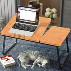 Adjustable Foldable wooden laptop table