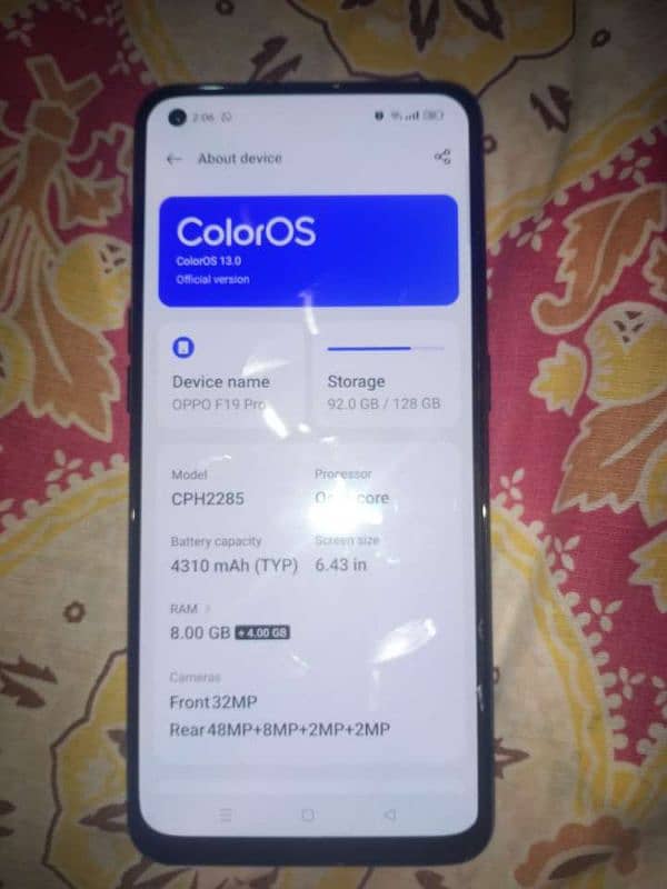 Oppo F19 pro 8/128 GB Excellent condition. 7