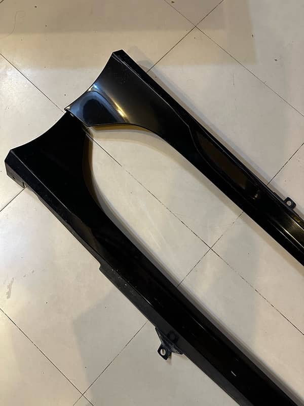 Honda Civic X Abs Plastic Side Skirts black painted 1