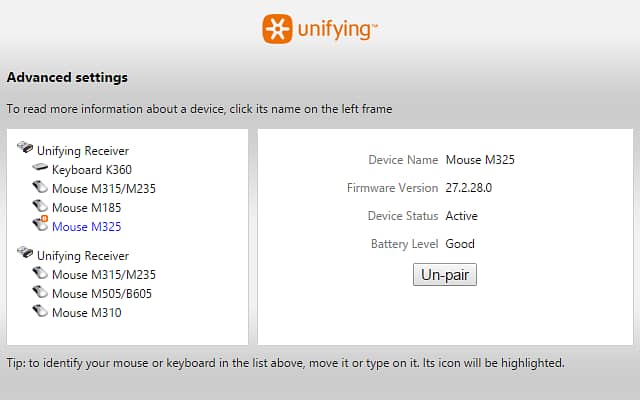 Logitech USB Unifying Dongle 3