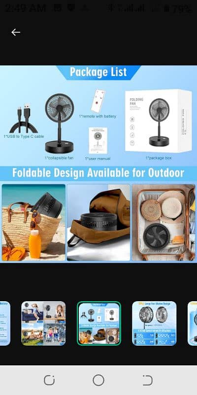 compact rechargeable fan- Ideal for home & office 6