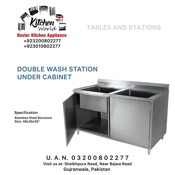 WASH SINK | BREADING TABLE | WORKSTATION | UNDERCOUNTER TABLE 1