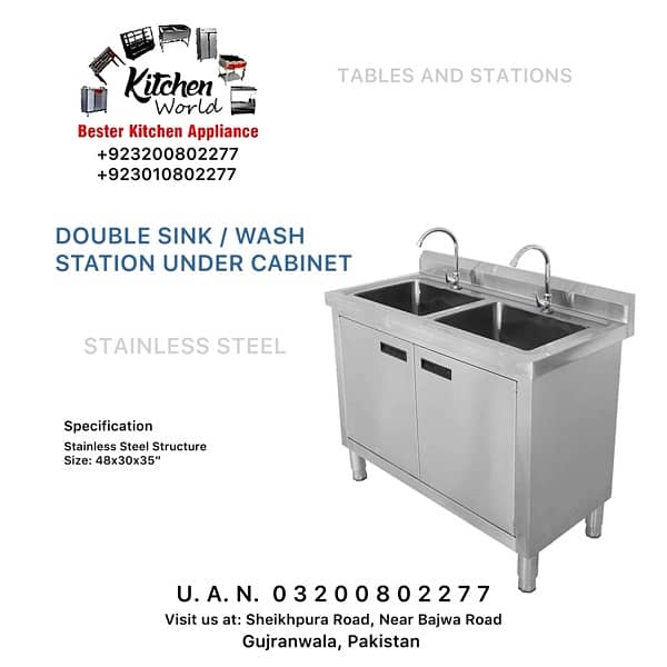 WASH SINK | BREADING TABLE | WORKSTATION | UNDERCOUNTER TABLE 2