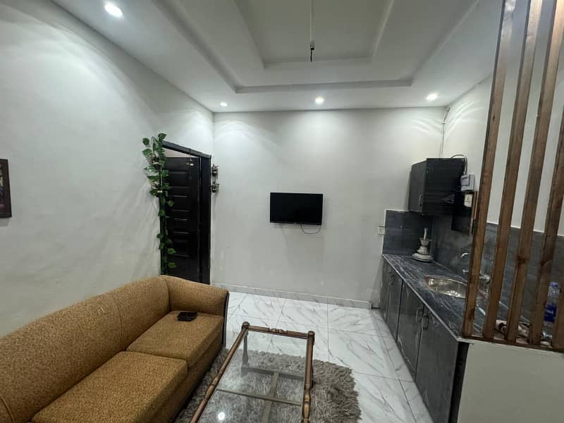 Furnished 350 Sq. Ft. Flat For Rent In G1 Market, Johar Town PKR 35,000 4