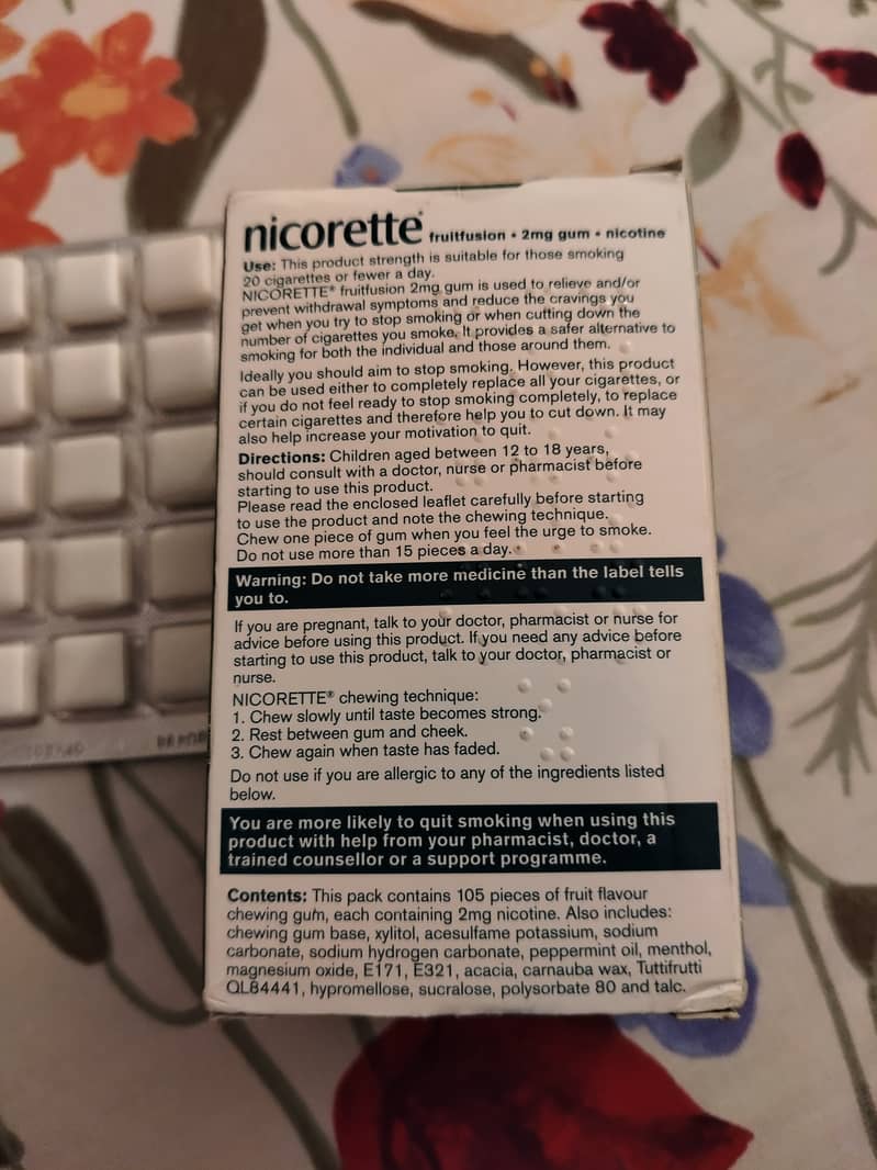 Nicorette. Nicotine Chewing Gums. Quit Smoking. 3