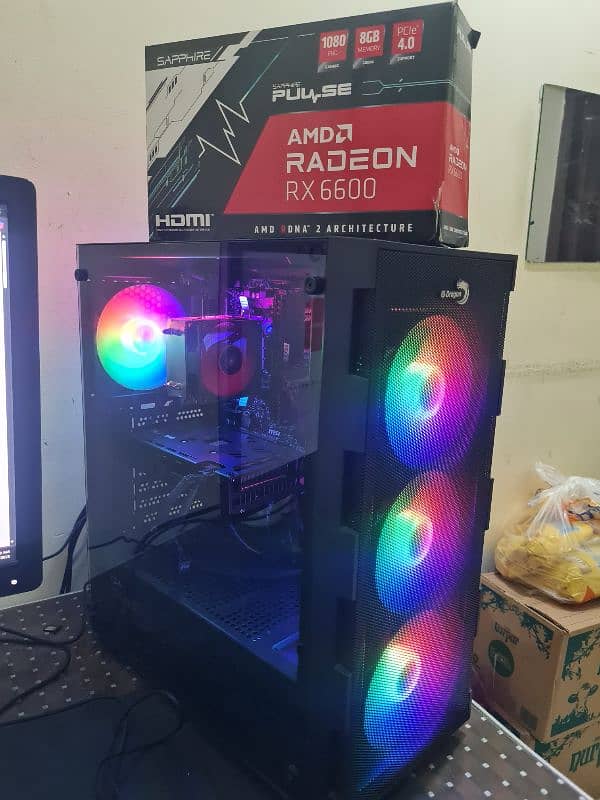 Rx 6600 8gb (better than RTX 3050) with Ryzen 5 2600 gaming pc 5