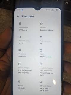 oppo A16e, condition 10/9 pta approved dual sim