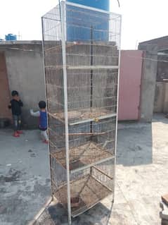 4 portion parrot cage 2 by 1.5 good condition