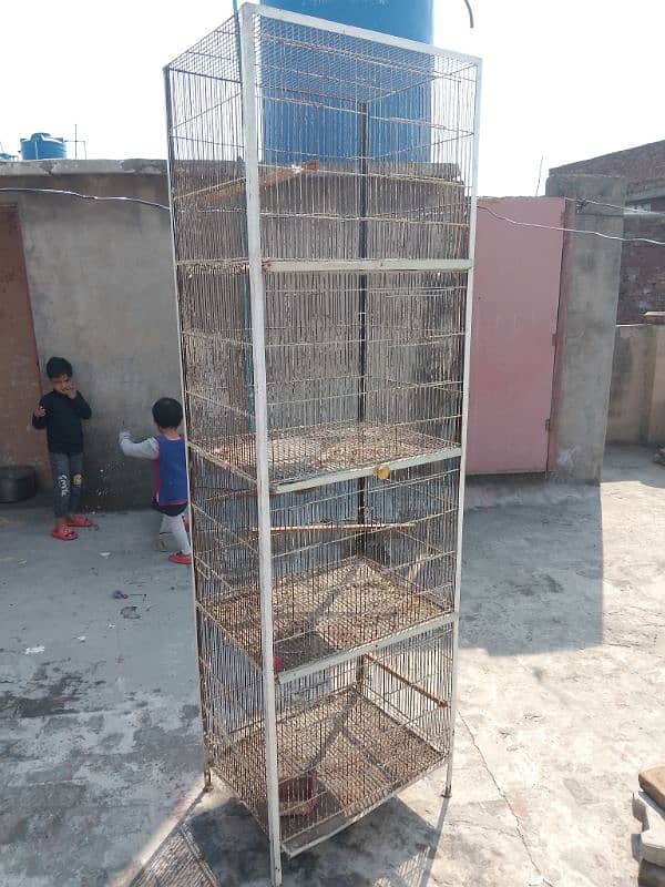 4 portion parrot cage 2 by 1.5 good condition 0