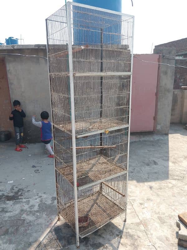 4 portion parrot cage 2 by 1.5 good condition 1