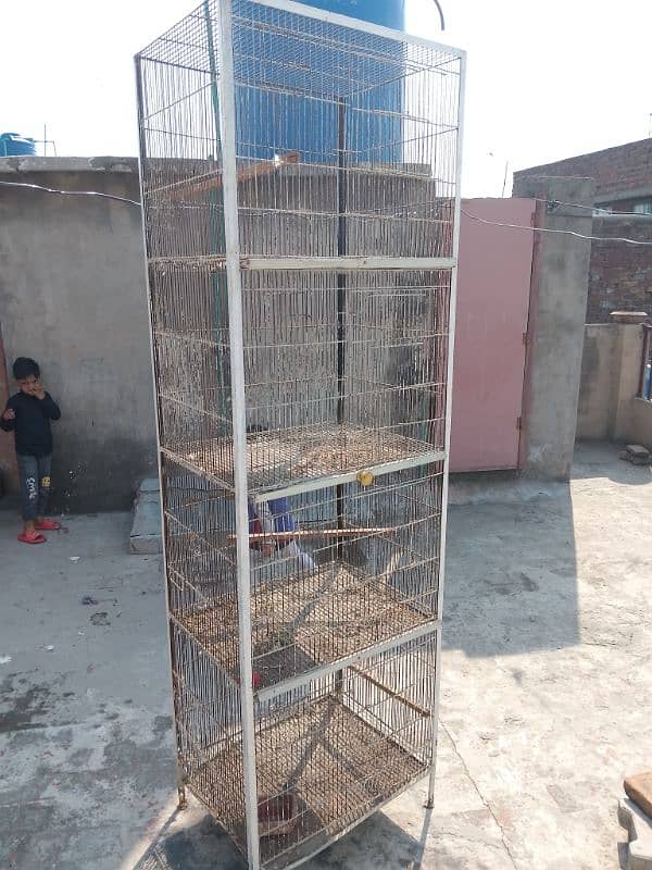 4 portion parrot cage 2 by 1.5 good condition 2