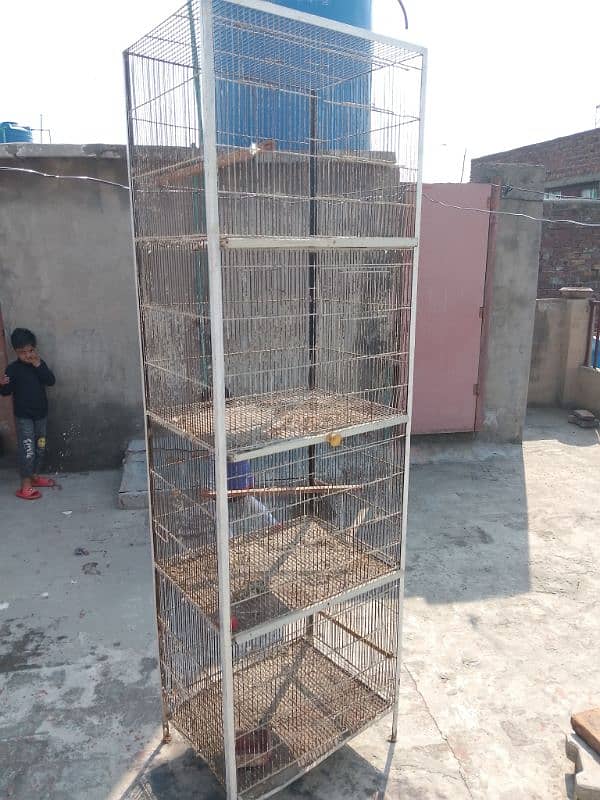 4 portion parrot cage 2 by 1.5 good condition 3