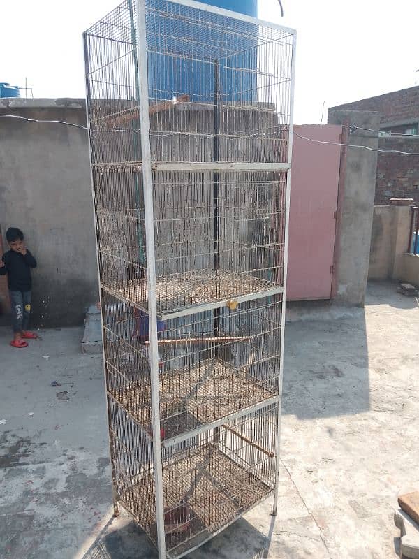 4 portion parrot cage 2 by 1.5 good condition 4