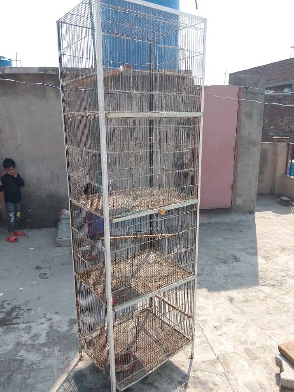 4 portion parrot cage 2 by 1.5 good condition 5