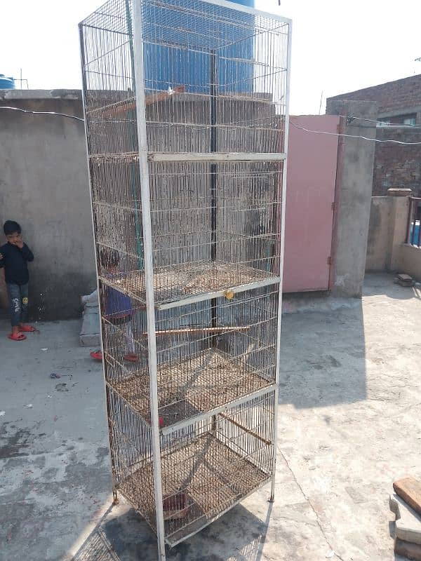 4 portion parrot cage 2 by 1.5 good condition 7