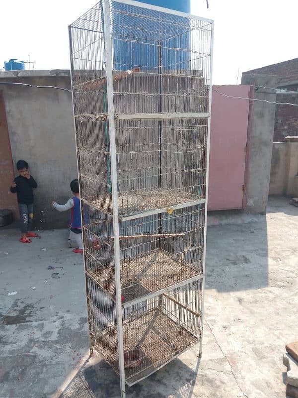 4 portion parrot cage 2 by 1.5 good condition 9