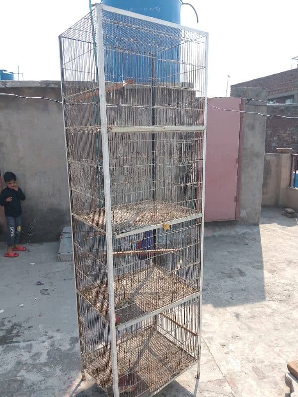 4 portion parrot cage 2 by 1.5 good condition 10