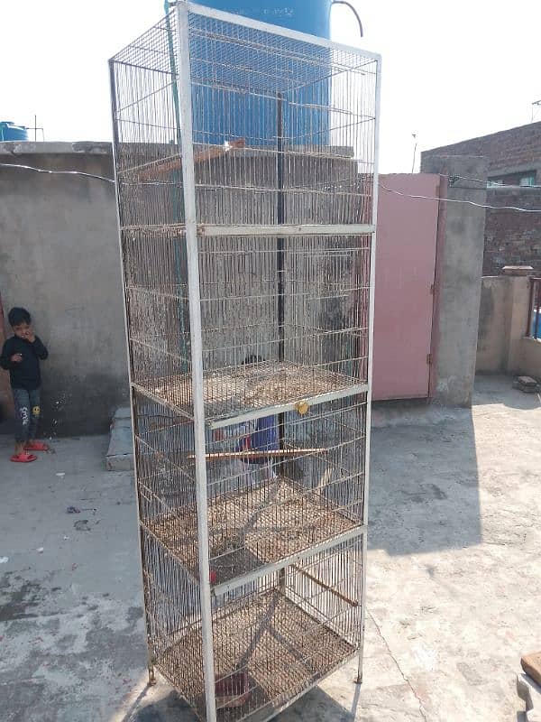 4 portion parrot cage 2 by 1.5 good condition 11