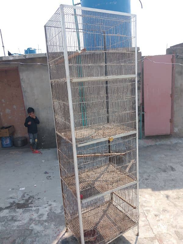 4 portion parrot cage 2 by 1.5 good condition 13