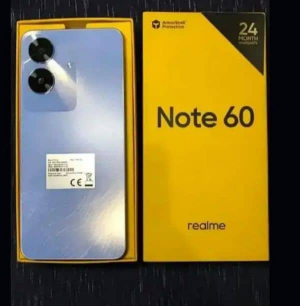 realme note 60  4+8/128 GB new condition full box 1