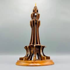 Wooden Minar Pakistan Model, Home Decor Wooden Model, Multicolor Minar