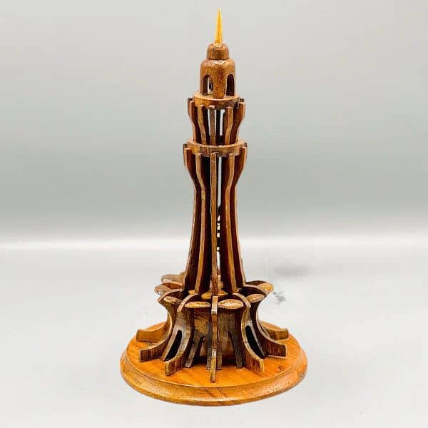 Wooden Minar Pakistan Model, Home Decor Wooden Model, Multicolor Minar 2