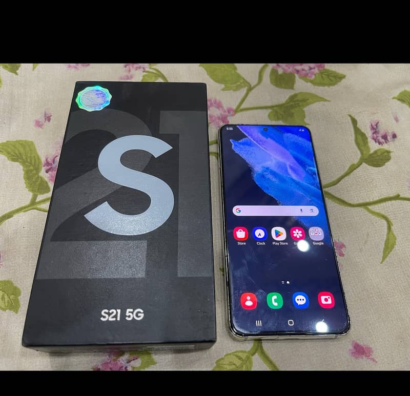 S21 Official Pta. Phantom White Color. 8GB/256GB. Full Box. Dual Sim. 0