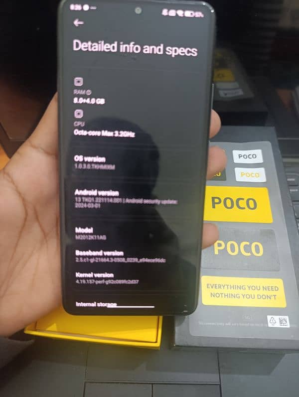 Poco F3 256 GB complete box 870 processor 3